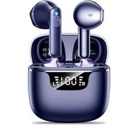 Ecouteurs Bluetooth sans Fil, Oreillette Bluetooth 5.4 avec 4 ENC Réduction Antibruit Casque HiFi Stéréo Basses 42H Durée Écran LED Écouteurs sans Fil IPX6 Étanche Sport pour iOS Android, Bleu