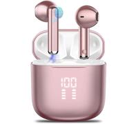 Ecouteurs Bluetooth sans Fil Oreillette Bluetooth 53 sans Fil Stro avec ENC Rduction de Bruit Mic 25H de Lecture ROSE GOLD
