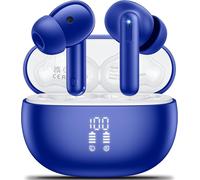 Ecouteurs Bluetooth Sans Fil, Oreillette Sans Fil 5.3 Avec 4 Enc Réduction Bruit Mic Écran Led Hifi Son Stéréo 42H Durée Lecture Sport Casque Contrôle Tactile Ipx7 Étanche Pour Ios Android Bleu