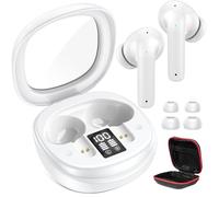 Ecouteurs Bluetooth sans Fil pour Samsung A16 A06 A56 A26 A34 Pixel 9a,Casque Bluetooth 5.3 avec ENC Réduction Bruit Mic LED HiFI Son Stéréo 50H Durée Lecture USB-C Charge Rapide pour iPhone 16e 16 15