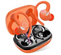 Ecouteurs Bluetooth sans Fil Sport, 2025 Headphones 5.4 HiFi Stéréo, Ecouteurs sans Fil avec ENC Mic, Ecouteur Pour Courir, IP7 Étanche Écouteur, 40H, Oreillette Sans Fil, Casque Écran LED, Orange