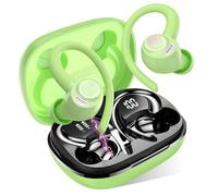 Ecouteurs Bluetooth sans Fil Sport, 2025 Headphones 5.4 HiFi Stéréo, Ecouteurs sans Fil avec ENC Mic, Ecouteur Pour Courir, IP7 Étanche Écouteur, 40H, Oreillette Sans Fil, Casque Écran LED, Vert
