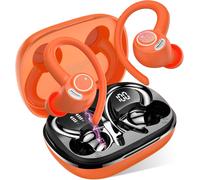 Ecouteurs Bluetooth Sans Fil Sport, 2025 Headphones 5.4 Hifi Stéréo, Ecouteurs Sans Fil Avec Enc Mic, Ecouteur Pour Courir, Ip7 Étanche Écouteur, 40H, Oreillette Sans Fil, Casque Écran Led, Orange