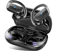 Ecouteurs Bluetooth sans Fil Sport, 2026 Ecouteurs sans Fil 5.4 avec HiFi Stéréo, Écouteur Running Étanches IPX8, 70H Oreillette Bluetooth avec ENC Réduction Bruit Mic, USB-C Charge/LED Casque, Noir