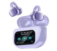 Écouteurs Bluetooth sans Fil Sport Écouteurs Clip Oreille, avec ENC Réduction Antibruit Mic, Ecouteur Traducteur Instantané, Tactile Multifonction, Casque pour Android iOS,Violette