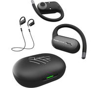 Écouteurs Bluetooth sans Fil Sport, Open Ear Casque Bluetooth sans Fil, Hi-FI Stéréo, 30h d'autonomie, IPX5 Étanche, Appels Clairs avec ENC Réduction de Bruit Mics, Ajustement Confortable