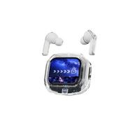 Ecouteurs Bluetooth sans fil SZSMART AIRMAX6 Lite (intra-auriculaires, microphone, écran tactile LCD, blanc)
