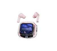 Ecouteurs Bluetooth sans fil SZSMART AIRMAX6 Lite (intra-auriculaires, microphone, écran tactile LCD, rose)