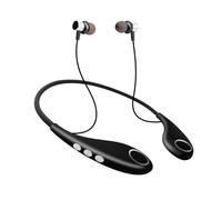 Écouteurs Bluetooth sans fil, tour de cou, anneau externe, petit haut-parleur, lecture de carte TF