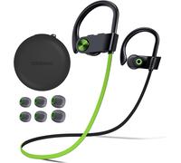 Ecouteurs Bluetooth sans Fil,U8 Casque Bluetooth sans Fil avec Tour de Cou, ¿¿couteur Bluetooth Sport,Oreillette Bluetooth Tour de Cou avec Mic,15 Heures,IPX7 ¿¿tanche (Rouge)