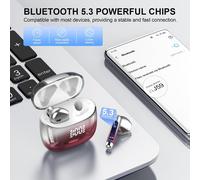 Ecouteurs Bluetooth Sony, Oreillette Hifi Stéréo 5.3 Avec 4 Mic Enc, Mini Casque Sans Fil Étanche Ip7, 40H, Led Contrôle Tactile, Rouge