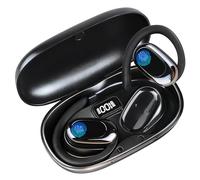 Écouteurs Bluetooth Sport 5.4 Open-Ear, Casque sans Fil avec Réduction de Bruit ENC, 52H Autonomie, Écran LED, Contrôle Tactile et Micro Intégré - Oreillette Bluetooth pour Course, Fitness, Cyclisme