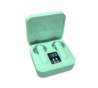 Ecouteurs Bluetooth Sport Affichage Digital Autonomie 3h Léger Type-C Noir Vert YONIS