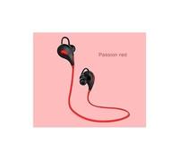 Ecouteurs bluetooth sport pour smartphone samsung, huawei, sony, etc sans fil bouton son kit main libre intra-auriculaire univer (rouge)