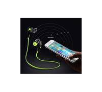 Ecouteurs Bluetooth Sport pour Smartphone Sans Fil Bouton Son Kit Main Libre INTRA-AURICULAIRE Universel (ROUGE)