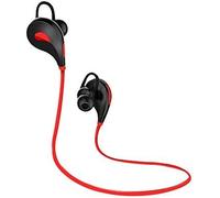 Ecouteurs Bluetooth Sport Pour Wiko View 3 Pro Smartphone Sans Fil Bouton Son Kit Main Libre Intra-Auriculaire Universel (Rouge)[J2202]