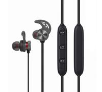 Avizar Écouteurs intra-auriculaires Bluetooth magnétiques avec télécommande et micro Noir