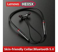Écouteurs Bluetooth tour de cou Lenovo HE05X - Écouteurs sans fil pour le sport, convient pour la course/le jeu, résistant à la transpiration et à l'eau IPX5, excellente qualité sonore, autonomie ultr