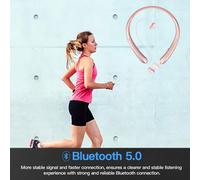Écouteurs Bluetooth tour de cou, oreillettes rétractables pour une meilleure gestion des câbles, conception sans fil améliorée, adaptés à