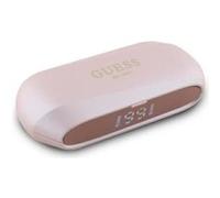 Écouteurs Bluetooth TWS + étui de chargement (rose) Logo imprimé métallique allongé Guess Rose