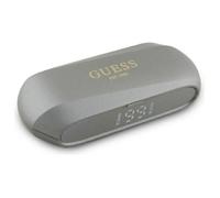 Écouteurs Bluetooth TWS Guess avec logo métallique allongé et étui de chargement (gris)