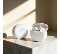 Écouteurs Bluetooth TWS originaux, casque sans fil Bluetooth, écouteurs à réduction de bruit avec micro, écouteurs sans fil Pro6 White