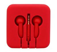 T'nB Pocket - écouteurs Boutons avec étui Enrouleur en Silicone - Rouge