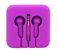 écouteurs boutons avec étui enrouleur en silicone POCKET