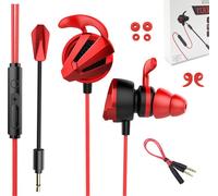 Ecouteurs Casque d'écoute pour Pubg PS4 CSGO Casque de jeux avec microphone Casque rouge