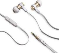 Ecouteurs Celly Side - Ecouteurs intra-auriculaires à réduction de bruit - prise jack 3,5 mm - or/blanc