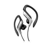 JVC Écouteurs avec fil HA-EB75 – Crochets auriculaires, Sports – Noir/Argent