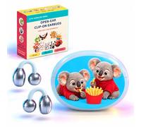 Écouteurs compacts ouverts - Oreillettes Bluetooth à clipser - Motif dessin | Style coloré à oreilles ouvertes, confort léger, liberté sans fil pour la musique, les histoires, l'apprentissage et les