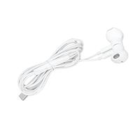 Écouteurs de Bouton avec Câble d'analyse Numérique, Réduction du Bruit des écouteurs avec des Câbles Durables pour pour Goole (White)