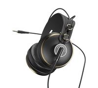 écouteurs de controle stéréo antibruit entièrement fermés pour DJ/mixage audio/studio d'enregistrement, noir