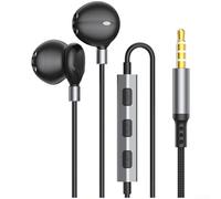 Écouteurs de jeu filaires avec micro 14,2 mm Pilote intra-auriculaire Isolation du bruit pour PS5 PC Mobile (Noir)