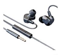 Écouteurs de jeu filaires avec micro - Son surround à 360° pour écouteurs Hi-Fi intra-auriculaires - Isolation sonore - Noir - 1,2 m