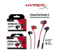 Écouteurs de jeu filaires originaux HyperX Cloud Earbuds II, microphone 3.5mm, bouton multifonction pour PC, mobile, Nintendo Switch red