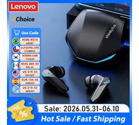 Écouteurs de jeu Lenovo GM2 Pro Bluetooth 5.4, casque sport double mode, appels HD, réduction du bruit, écouteurs avec micro, écouteurs musicaux Lenovo GM2 Pro Black