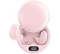 Écouteurs de Nuit Premium Ultra-Plats, Bluetooth Discret pour Sommeil Profond, Finition Douce Peau, boîtier élégant, expérience Audio apaisante Haut de Gamme pour soirées et Voyages (Rosa)