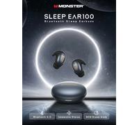 Écouteurs de sommeil à réduction de bruit passive Monster, Bluetooth 6.0, écouteurs de sommeil pour les dormeurs latéraux, stéréo haute fidélité, casque sans fil TWS Beige Gold