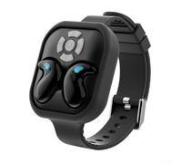 Écouteurs de sommeil invisibles compacts avec télécommande, petits écouteurs intra-auriculaires pour lit et sport, 120 heures de veille (noir)