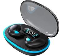 Écouteurs de Sommeil sans Fil Invisibles IPX5 étanches - Écouteurs sans Fil avec étui de Chargement Bluetooth 5.3 - Contrôle Tactile - Écouteurs cachés - Double réduction du Bruit - Noir