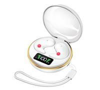 Ecouteurs de Sommeil sans Fil Ultra Plats Anti Bruit avec Boitier LED Blanc