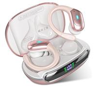 Écouteurs de sport sans fil Dribuds avec 80 heures de lecture, étanchéité IPX7, suppression du bruit, écran LED pour entraînement et course à pied