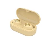 écouteurs de sport stéréo Bluetooth 5.0 avec boitier de charge de type C, jaune