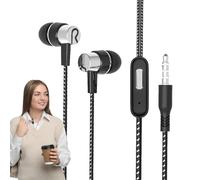 Écouteurs de téléphone filaires avec microphone - Écouteurs intra-auriculaires - Résistants à la transpiration - Filaires - Câble audio confortable pour téléphone portable - Pour profiter de la