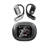 Écouteurs de traduction IA sans fil à oreilles ouvertes en temps réel pour voyage d'affaires 80 heures pour batterie (gris)