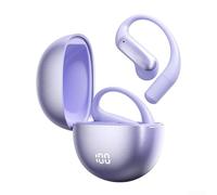 Écouteurs de traduction IA Version 5.4 | Pour Bluetooth 5.4, traduction bidirectionnelle en temps réel | Crochet d'oreille ergonomique, portée de 10 m, longue durée de vie de la batterie (Violet AI)