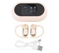 Écouteurs de traduction intelligents, traducteur de langue AI, qualité sonore HiFi pour les voyages d'affaires, matériau ABS (Beige)