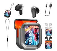 Écouteurs de Traduction Rushbat, Écouteurs NE20, de Traduction à écran Couleur et réduction de Bruit, Bluetooth 6.0 sans Fil en Temps réel, Traducteur IA multilingue (140 Langues) (Black)